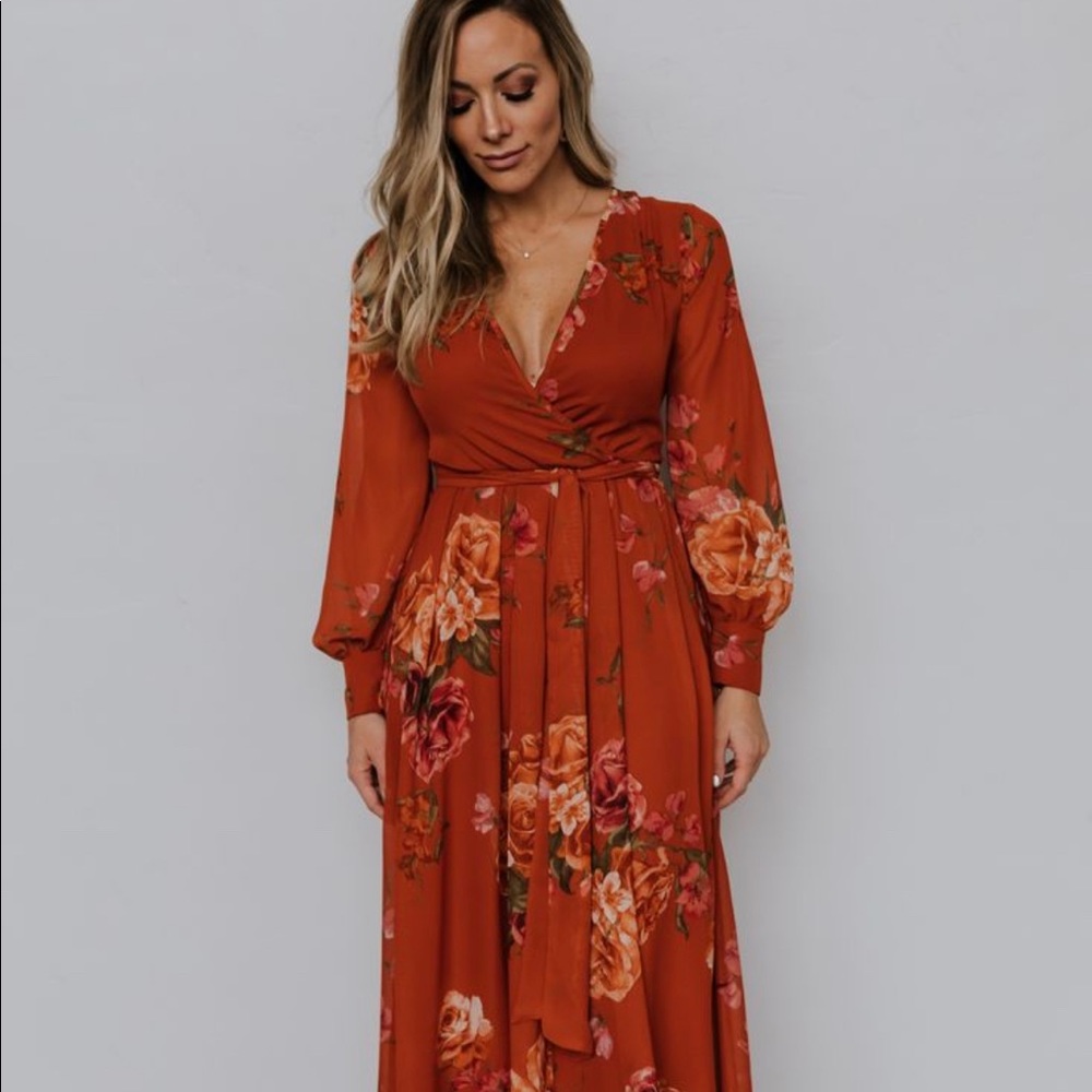 BALTIC BORN and never been worn! Lydia Rust Floral Maxi Dress size Large